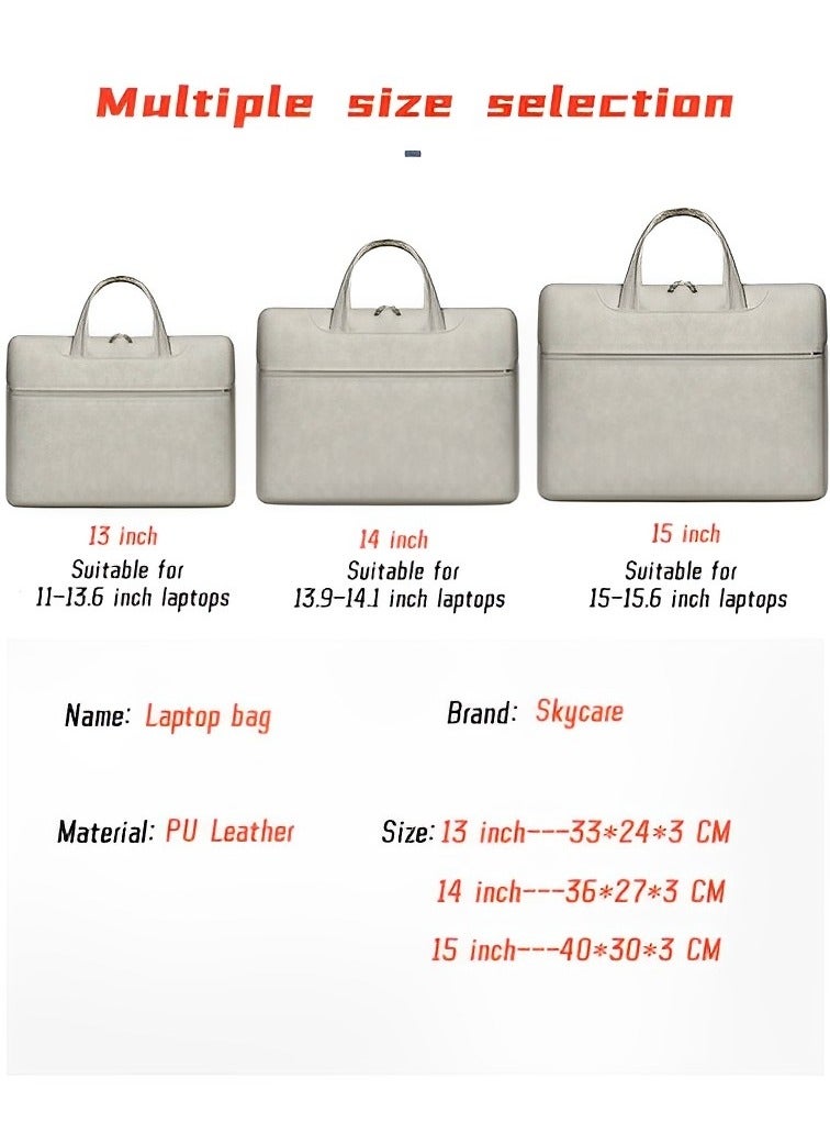 Skycare Skycare Laptop Bag 15.6 Inch, Waterproof Laptop Sleeve Case Business Briefcase, 13-14-15.6 Inch Laptop Carrier,Shoulder Bag for Men and Women  - Image 4