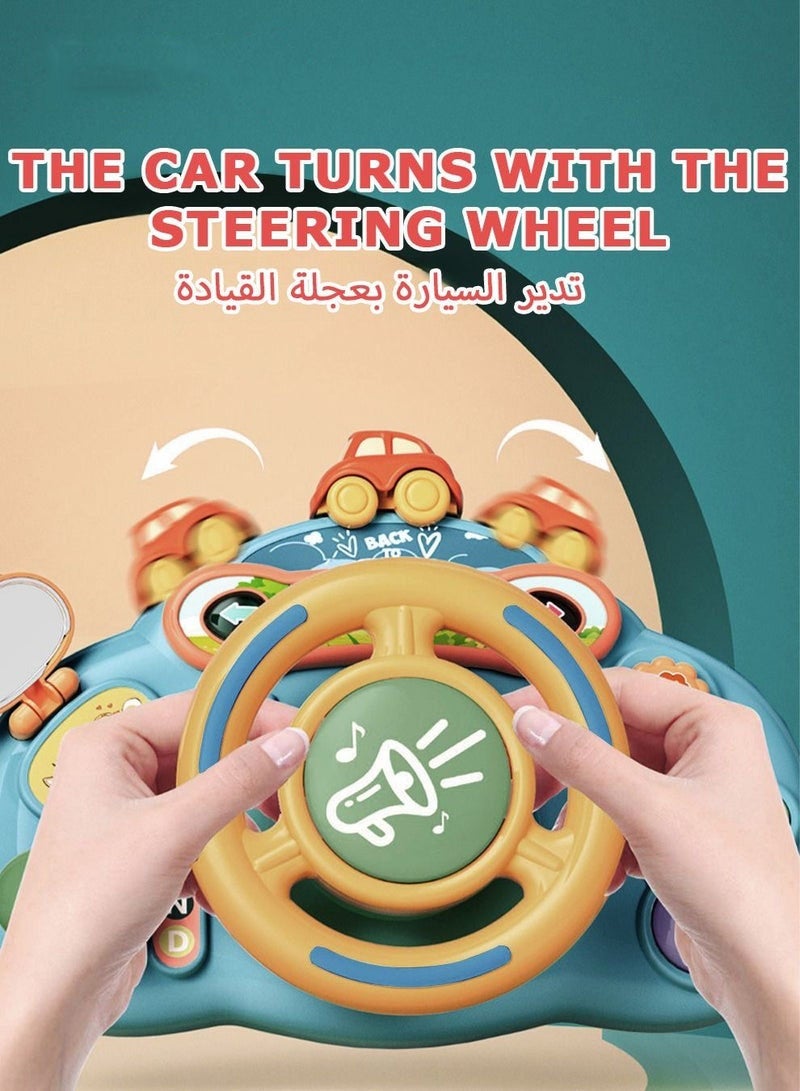 دوركو لعبة عجلة القيادة الدوارة مع الموسيقى والضوء ، ألعاب الموسيقى التعليم المبكر ألعاب الأطفال الصغار - Image 2