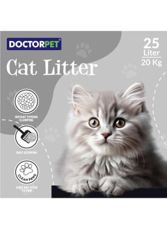 DOCTERPET Doctor Pet Lavender Scented Clumping Cat Litter 25L – 100% Clumping Micro Bentonite, Instant Strong Clumping, Ultra Absorbent, Dust-Free, Lavender Fragrance, Pet Safe  - Image 4