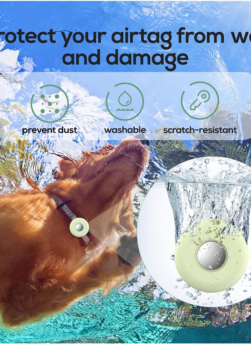Generic - Airtag Holder for Dog Collar, Silicone Pet Collar Case for Apple Air Tags, Anti-Lost Air Tag Case Pet Loop Holder Compatible with Dog Collars & Backpack Accessories (Glow in Dark) - Image 1