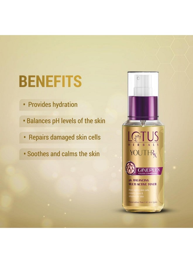 LOTUS HERBALS Youth Rx Ph Balancing Multi Active Toner, 100Ml, Golden (50000065)  - Image 3