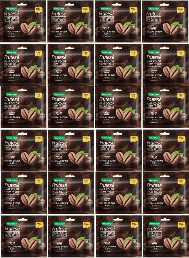 COLOR MATE FRUTESE HAIR COLOR FROM FRUITS 24 * 40ML Natural Brown 4.00 (PACK OF 24) (NATURAL BROWN 4.00) - Image 1
