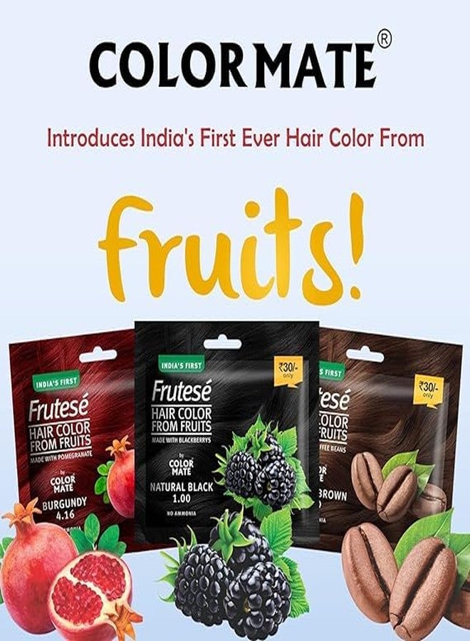 COLOR MATE FRUTESE HAIR COLOR FROM FRUITS 24 * 40ML Natural Brown 4.00 (PACK OF 24) (NATURAL BROWN 4.00) - Image 3