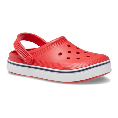 Crocs Kids Off Court Clogs for Toddlers - Pivoting Heel Strap - Ventilation Ports - Round Toe Flame 4 Toddler M - Image 3
