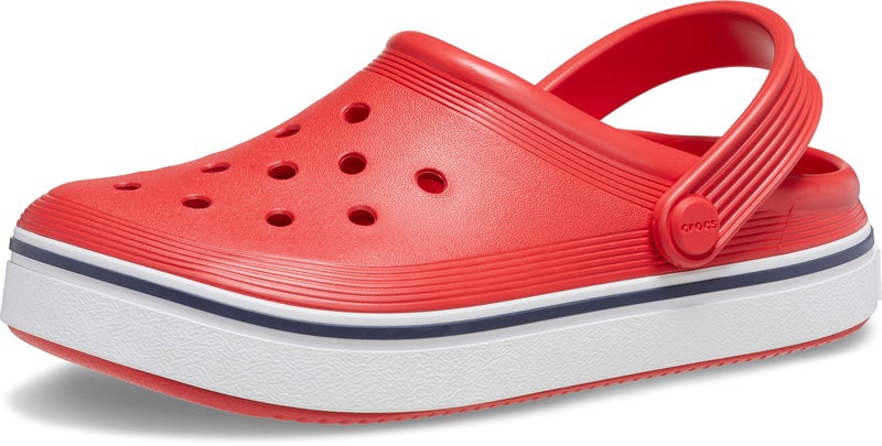 Crocs Kids Off Court Clogs for Toddlers - Pivoting Heel Strap - Ventilation Ports - Round Toe Flame 4 Toddler M - Image 1