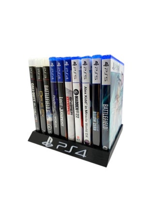 PlayStation 4 Disc Holder With a Distinctive Design For The PS4 Logo On The Front Base (Holds 10 Discs) - pzsku/Z629B888D1470D4003EF1Z/45/_/1719617353/05133fa3-ceb8-4862-8e96-028b5b23a3ef