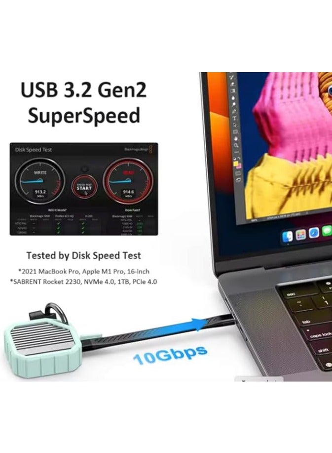 Quality Addicts M.2 2230 NVMe SSD Enclosure with Dynamic Cooling |USB-C to USB-C Portable Case for iPhone 15 Pro Max, iPad Pro, Android, Laptop, Tablet |2 TB storage - Image 3