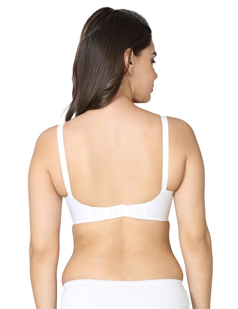 VSTAR Women's Regular Bra_Queen U Back White 38 -B Synthetic Non Padded Wire Free - Image 3