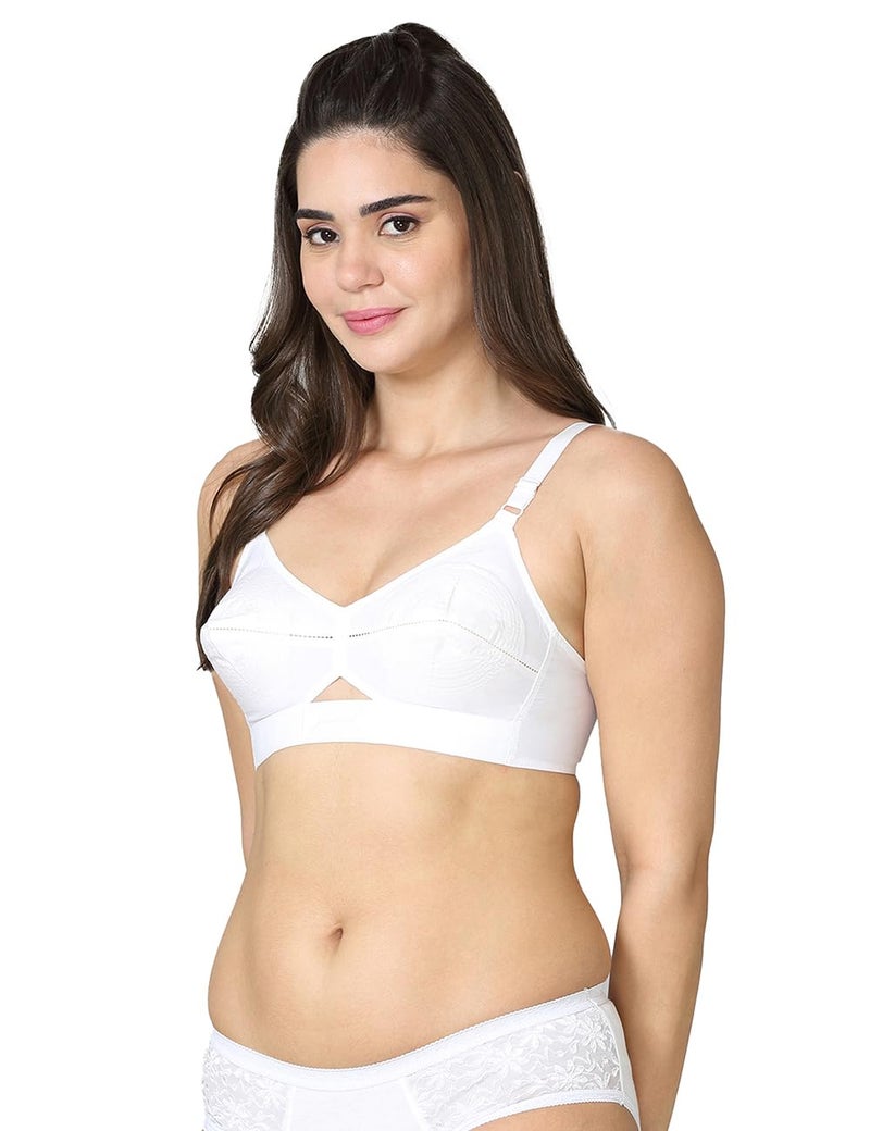 VSTAR Women's Regular Bra_Queen U Back White 38 -B Synthetic Non Padded Wire Free - Image 2