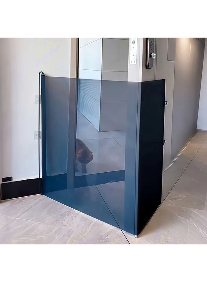 Medium No Drill Retractable Pet Gate Heavy Duty Adjustable Height Anti Slip Mesh - Image 3