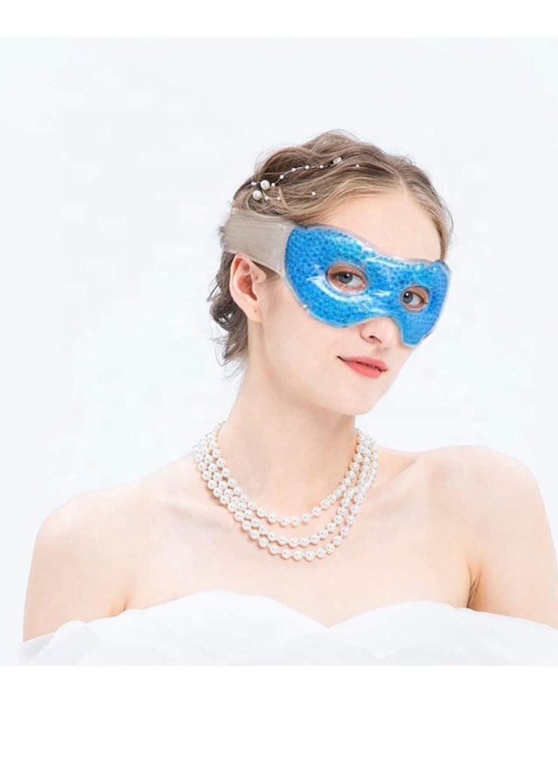 NIBEMINENT Gel Eyemask with Eye Holes, Hot Cold Compress Pack Therapy, Cooling for Puffy Eyes, Dry Headaches, Migraines, Dark Circles, Sinus, Reusable Facemask - Image 3