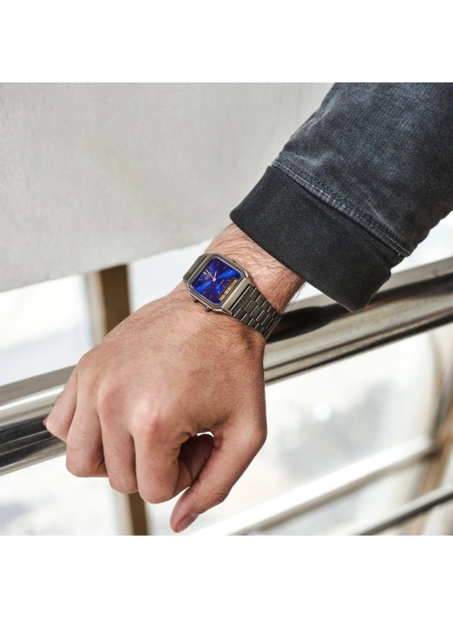 Casio AQ-230GG-2ADF Unisex Analog-Digital Watch, Water Resistant, Dual Time, Stopwatch, IP Gunmetal Bracelet – Gunmetal/Blue - Image 5