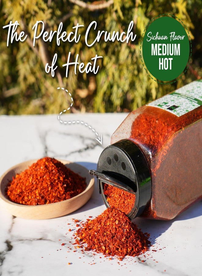 NPG Authentic Sichuan Chili Flakes 1LB 16 Ounces, Medium Hot, Szechuan Crushed Red Pepper Flakes Powder Bulk, Spice Seasoning for Making Kimchi, Chili Oil, Stir-fry, Pizza, Salads, BBQ, and Tacos - Image 5