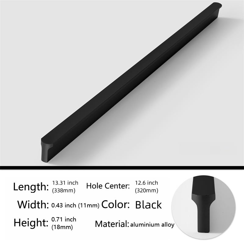 Shozafia 5 Pack Black Cabinet Pulls Kitchen Hardware Handles for Dresser Drawers T Shape Cabinet Hardware 1331 inchBlack - Image 3