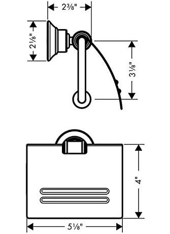 AXOR AXOR 42036000 Montreux Toilet Paper Holder Chrome  - Image 4