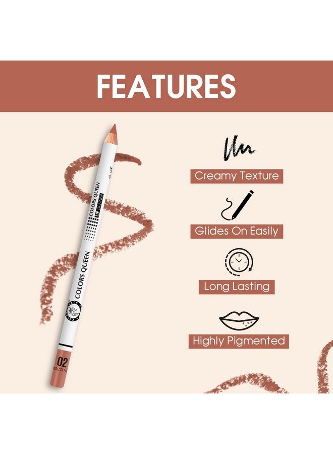 COLORS QUEEN COLORS QUEEN Lip Liner 02-Choco Nude (Matte) - Image 3