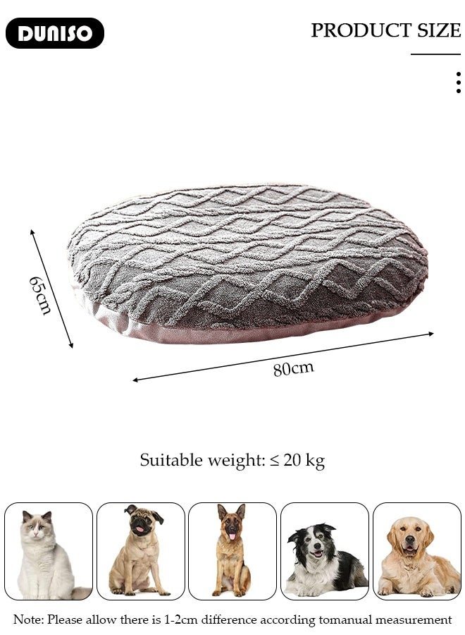 DUNISO Dog Bed, Winter Warm Plush Reversible Sleeping Mat with Sponge Pad for Large , Jumbo, Medium, Small Dogs, Non-Slip Washable Pet Sofa for Cats, Golden Retriever Kennel Pad - Image 2