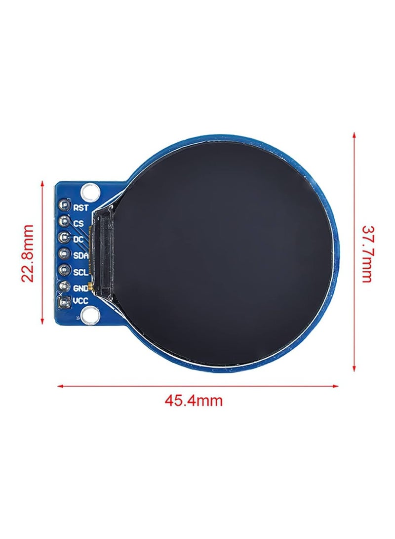 Round LCD Display Module 1.28 inch TFT IPS Display compatible with Arduino, Raspberry Pi, Microcontrollers