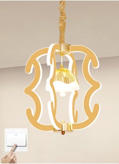 YATAI LIGHTING YATAI Modern LED Pendant Light Fixture ,3-Color Dimming Modern Elegance Chandelier , Golden Acrylic Hanging Pendant Lighting LED Chandelier Lamp for Dining Table, Restaurant ,Living Room,106W  - Image 1