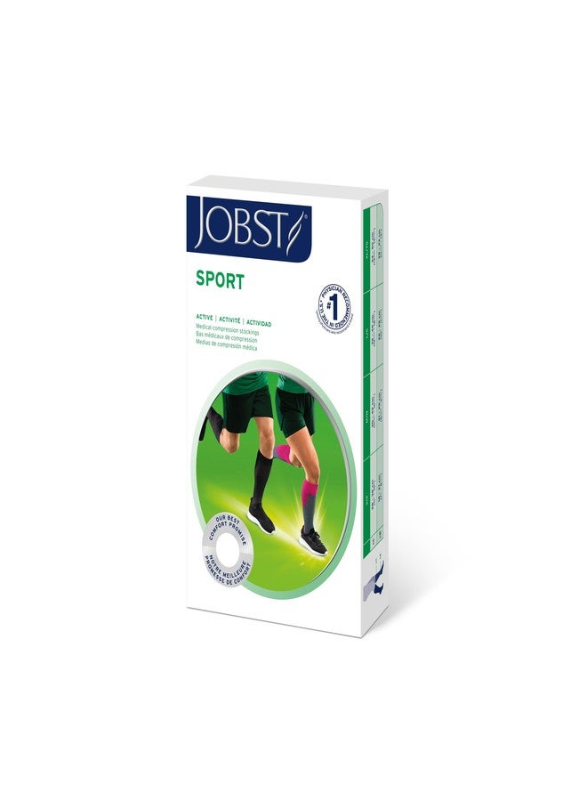 جوبست جورب ضغط طبي من JOBST 7529001 BSN، يصل إلى الركبة، ضغط 20-30 مم زئبق، مغلق من الأمام، مقاس متوسط، أبيض/رمادي - Image 2
