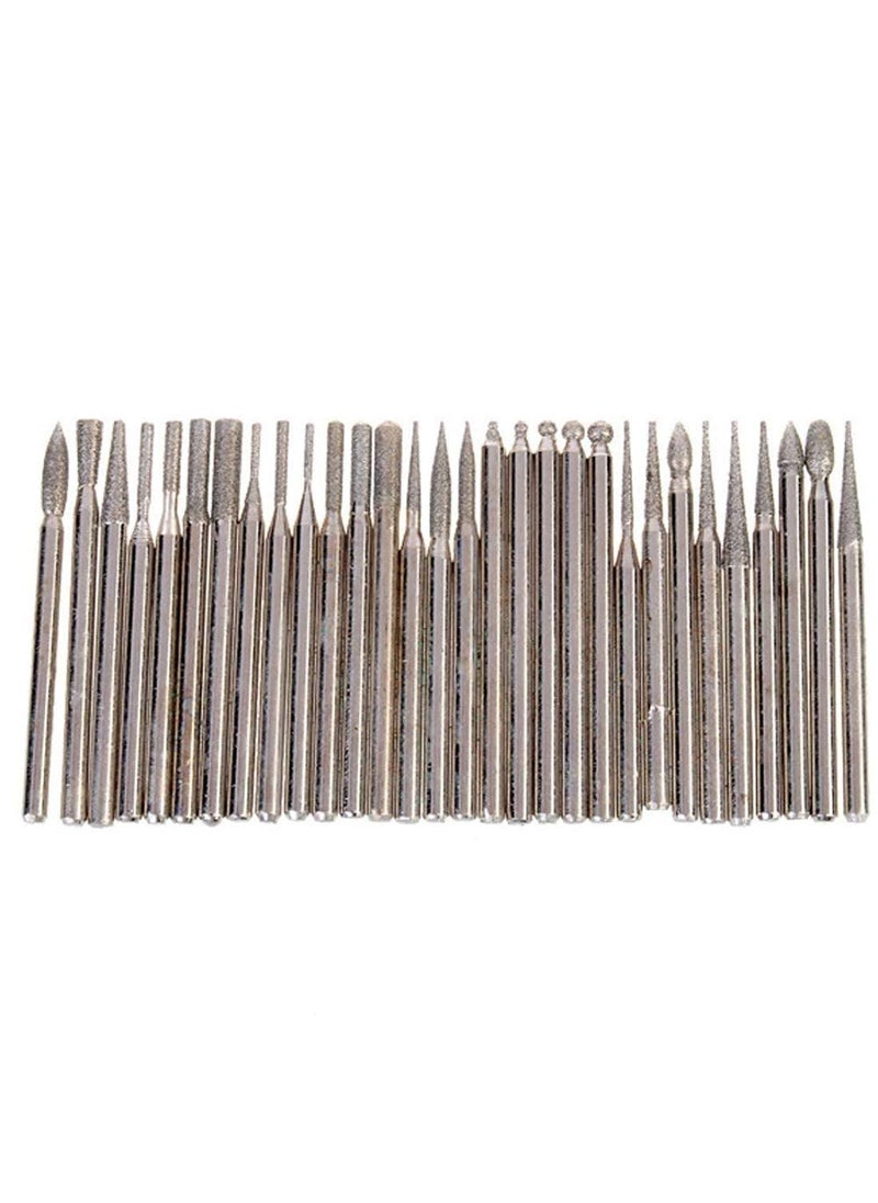 DIY Crafts Diy Crafts 12415 12039 Steel Diamond Burr Glass Bit Grinder Carving Set for Rotary Dremel Drill Machine Tools Multicolor 90 Piece  - Image 4