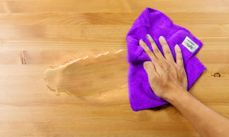 SOFTSPUN Microfiber Cleaning Cloths 4pcs 30x30cms 340GSM Purple Highly Absorbent Lint and Streak Free Multi Purpose Wash Cloth for Kitchen Car Window Stainless Steel Silverware - Image 5