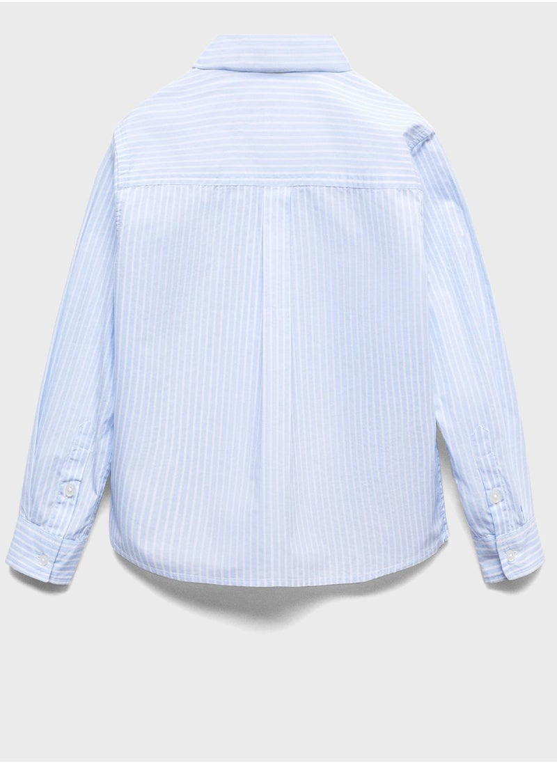 MANGO - Kids Striped Regular Fit Shirt - Image 1