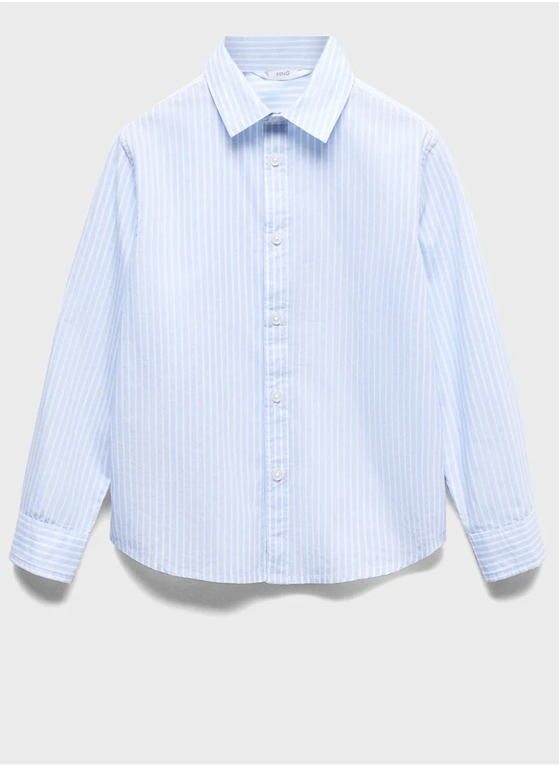 MANGO Kids Striped Regular Fit Shirt