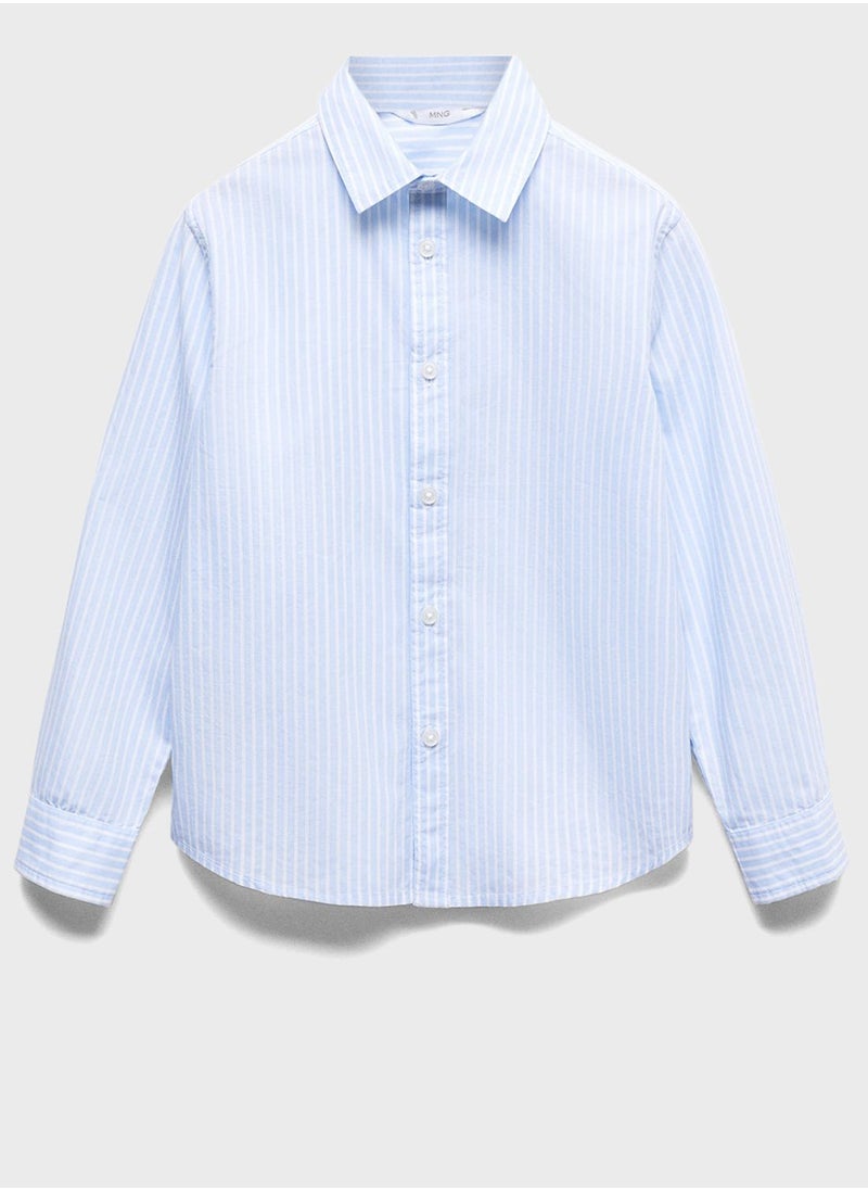 MANGO - Kids Striped Regular Fit Shirt - Image 1