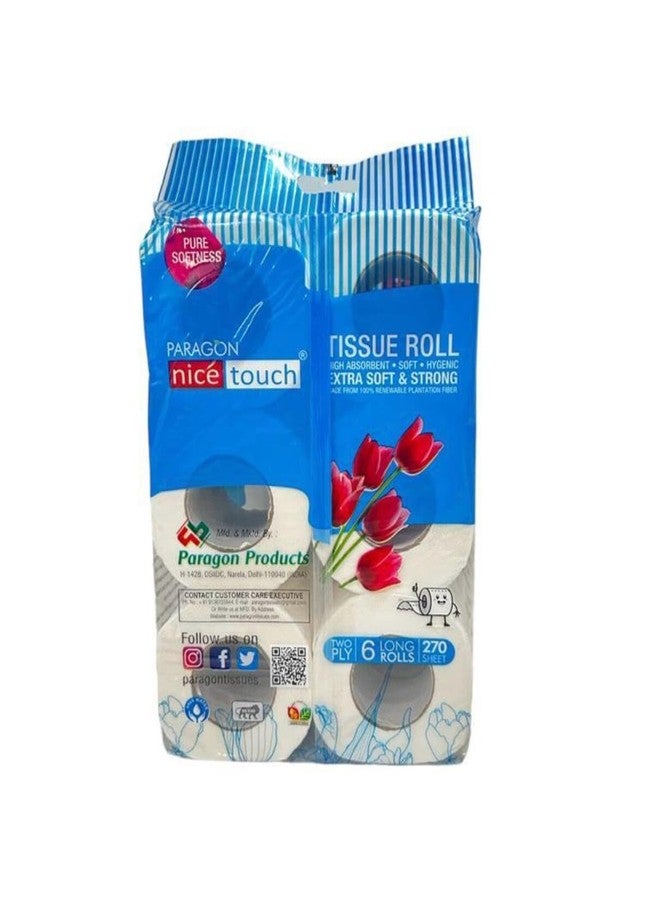 نايس تاتش مناديل باراغون الجديدة فائقة النعومة | طبقتان | 270 منديل لكل لفة | فائقة النعومة والقوة | مثالية للاستخدام المنزلي وللبشرة الحساسة (عبوة من 6 قطع) - Image 3