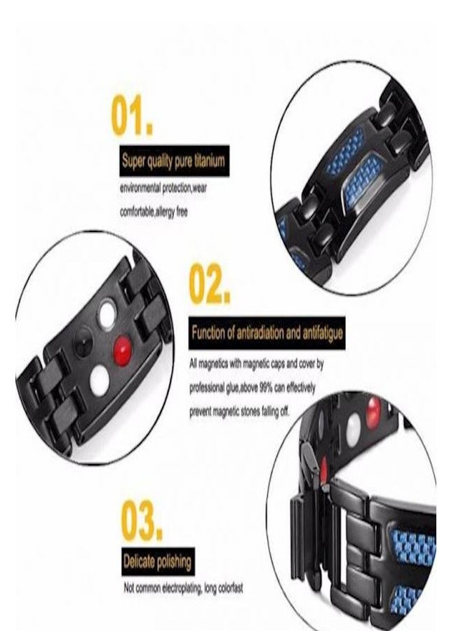 Platinium Plated Stainless Steel Germanium Studded Bracelet - Image 4