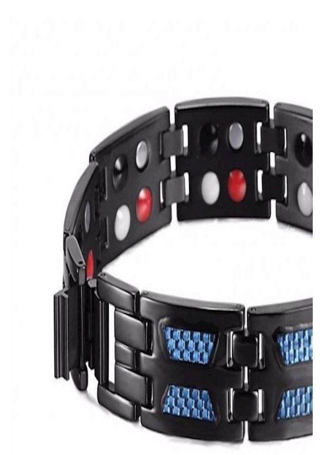 Platinium Plated Stainless Steel Germanium Studded Bracelet - Image 5