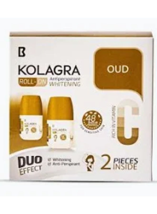 KOLAGRA Whitening Roll On 2X1 Promopack 1+1 Oud 120ML Yellow