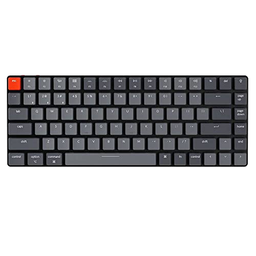Keychron K3 Version 2, 75% Layout 84 Keys Ultra-Slim Wireless Bluetooth/USB Wired Mechanical Keyboard with White Backlit, Hot-Swappable Low-Profile Keychron Optical Brown Switch for Mac Windows - Image 1