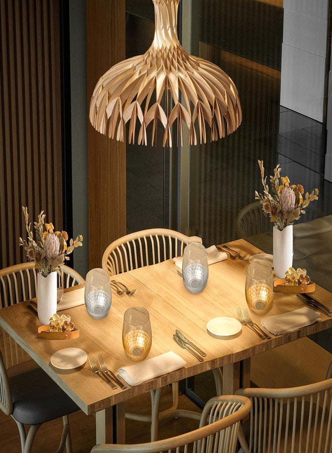 Burns Glass كأس نبيذ بدون ساق من بيرنز جلاس، بتصميم فضي وذهبي مطروق، أكواب نبيذ لهدايا البار المنزلي، 18 أونصة (مجموعة من 2) - Image 5