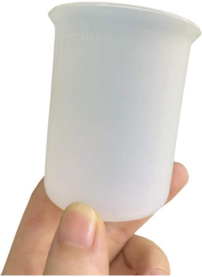 MLOLM 3 Silicone Measuring Cups for Resin 100ml,Nonstick Silicone Mixing Cups/DIY Glue Tools Epoxy Resin Cups Reusable Precise Scale Resin Mixing Cups for Casting Molds, Slime, Art, Waxing  - Image 4