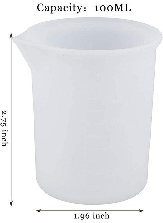 MLOLM 3 Silicone Measuring Cups for Resin 100ml,Nonstick Silicone Mixing Cups/DIY Glue Tools Epoxy Resin Cups Reusable Precise Scale Resin Mixing Cups for Casting Molds, Slime, Art, Waxing  - Image 2