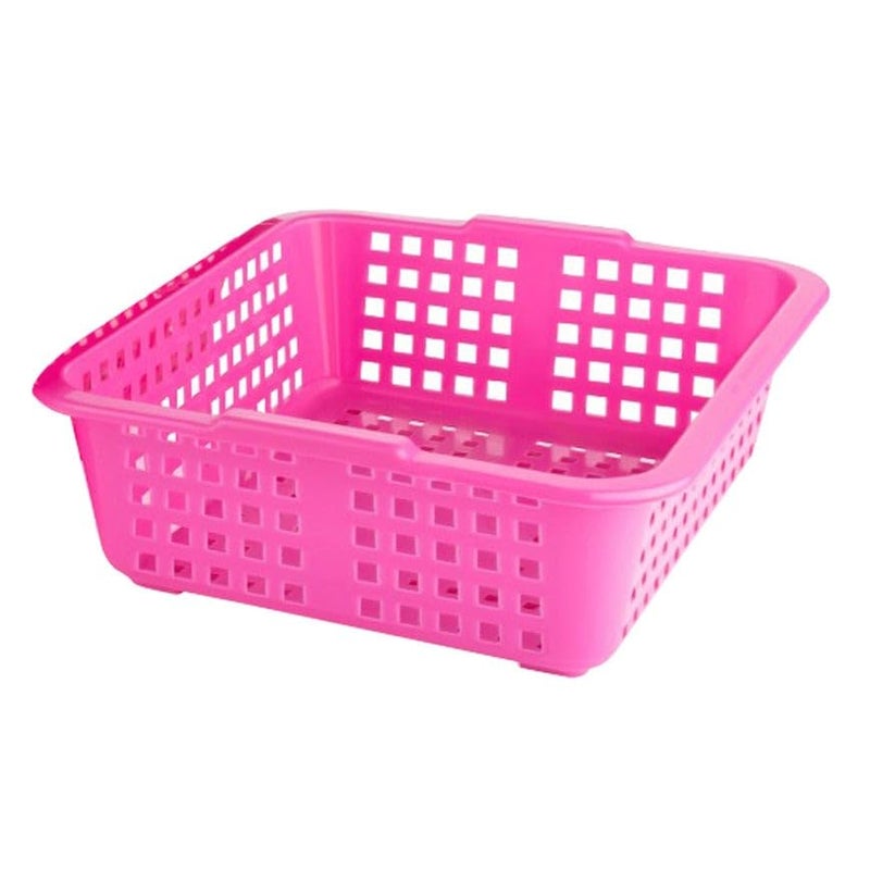 ATEVON Plastic Storage Basket – Medium-Sized Durable Organizer for Kitchen, Pantry, Office & Home, Breathable Perforated Design, Multipurpose Storage Bin for Shelves & Countertops - Image 1