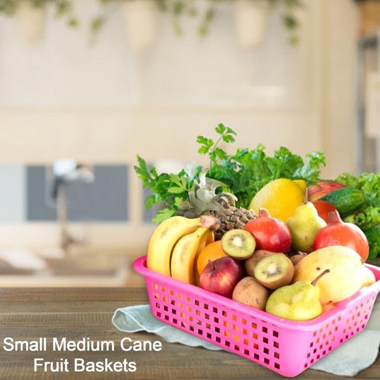 ATEVON Plastic Storage Basket – Medium-Sized Durable Organizer for Kitchen, Pantry, Office & Home, Breathable Perforated Design, Multipurpose Storage Bin for Shelves & Countertops - Image 3