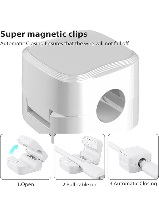 H.F.J HFJ 6-Pack Adhesive Cable Organizer – Charger and Cord Management Clips for Home, Office, Wall, Desktop, and Nightstand. Ideal for Power Cords, USB Cables, TV Wires, and PC Accessories. (BLACK) - Image 4