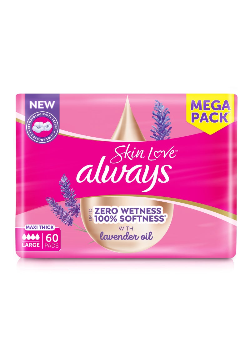 Always Skin Love Maxi Thick Large Sanitary Pads 60 Pcs - Image 1