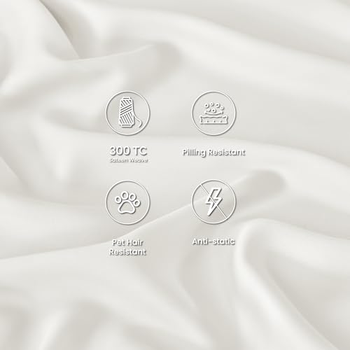 GOKOTTA Fitted Sheet Only - 16 Inch Pocket Bamboo Rayon Fitted Sheet, Super Soft and Cooling Bottom Sheet with 4 Elastic Corner Straps(Cream White, King Size) - Image 5