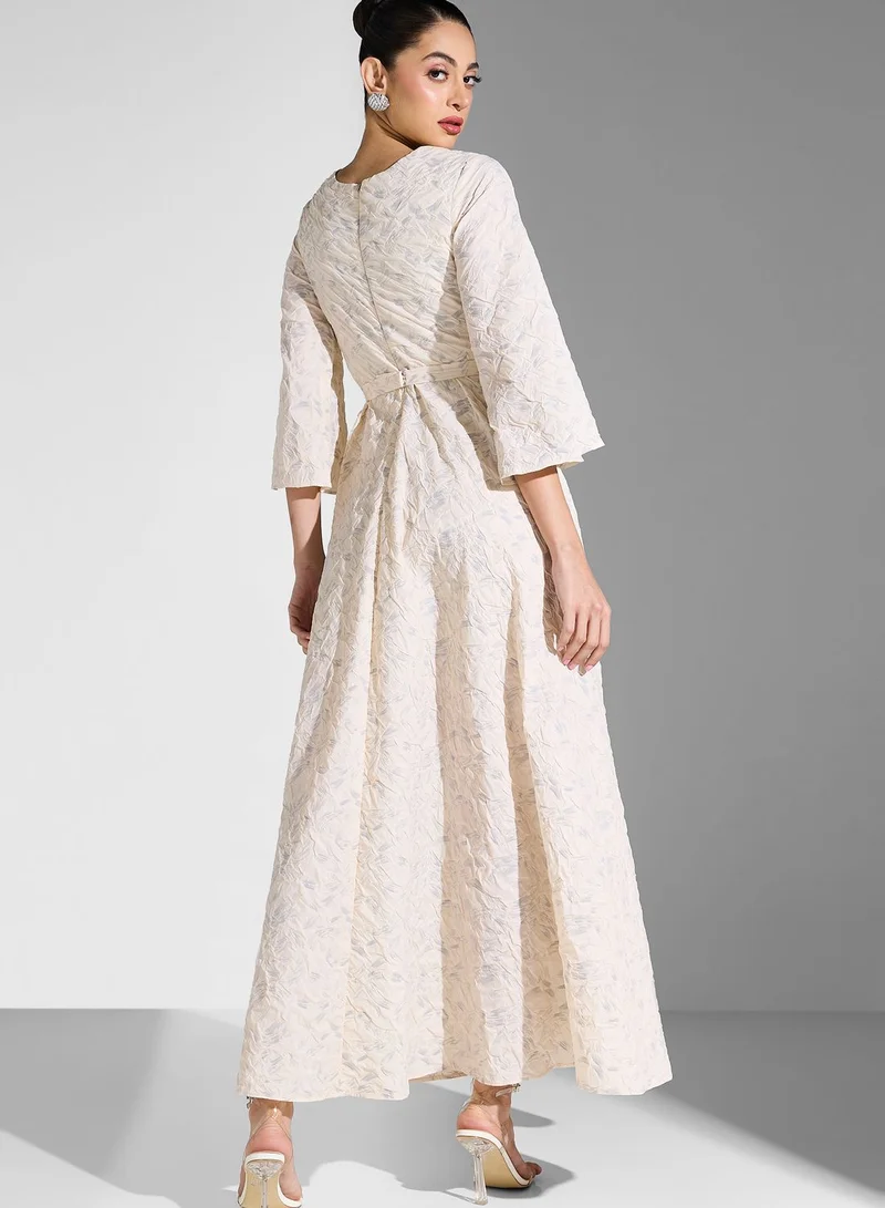 Fashion Trends by Suzy Matar Flared Sleeve Maxi Dress