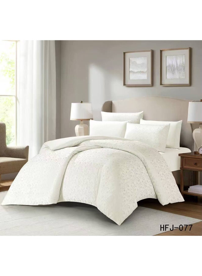 100% Silk King Size 6-Piece Comfort Bedding Set with Comforter, Fitted Sheet, and 4 Pillowcases