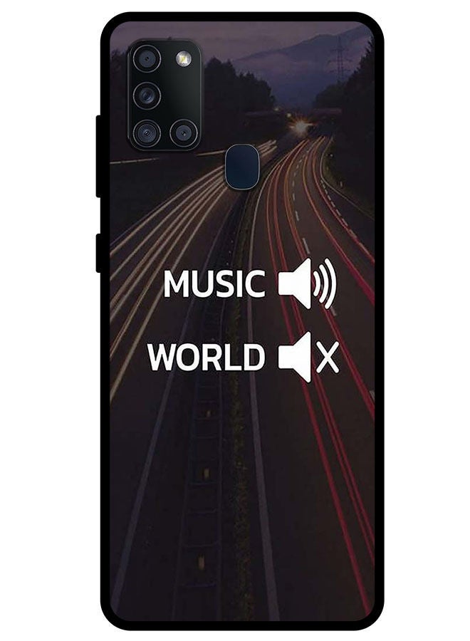 Theodor Protective Case Cover For Samsung Galaxy A21s Music Word - Image 1