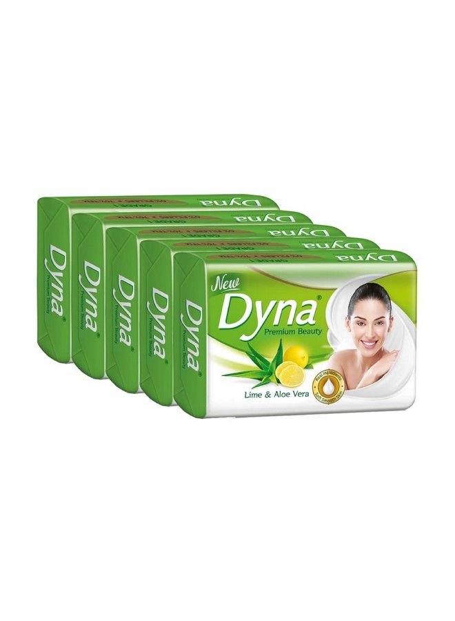 DYNA صابون الجمال بخلاصات الليمون والألوفيرا 100 جرام × 5 - Image 1