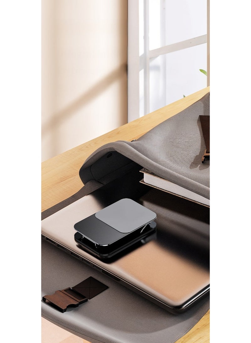 GREEN LION M5-Foldable Phone & Tablet Holder / Compatible with 4"-16" Devices / Secure & Stable / Cable Management / Height Adjustment - Black - Image 5