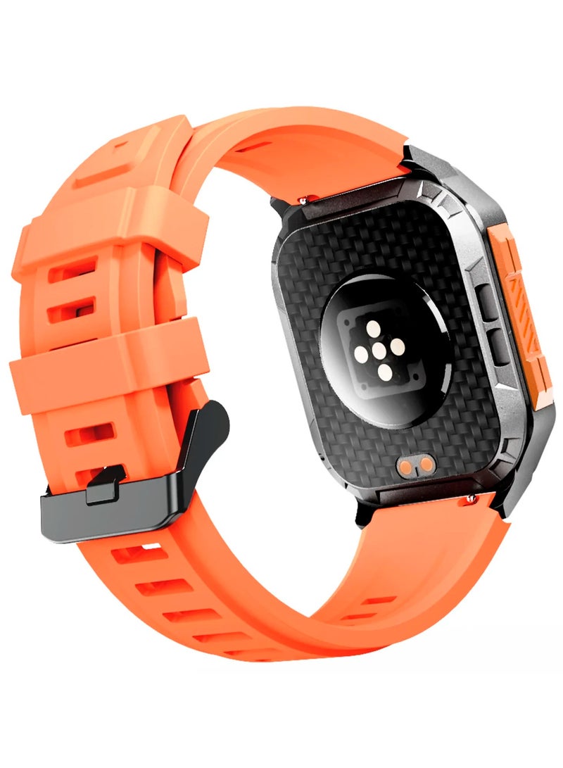 HiFuture Ultra3 Ips Display 2.0" Bluetooth Calling Smartwatch - Orange - Image 2