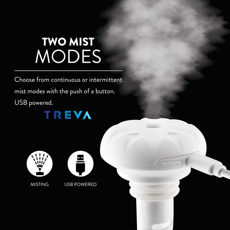 Treva Mini Portable Humidifier, Cool Mist Ultrasonic USB Moisture Wand for travel or home - Image 3