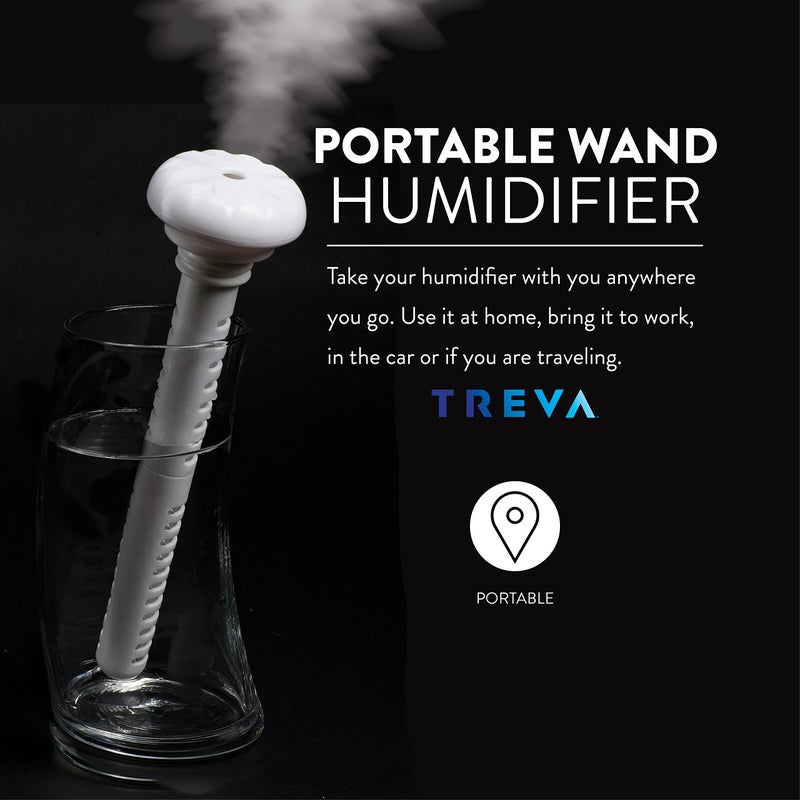 Treva Mini Portable Humidifier, Cool Mist Ultrasonic USB Moisture Wand for travel or home - Image 5